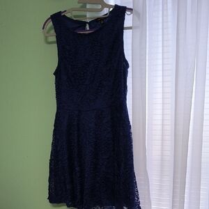 City Triangles Royal Blue  Lace Mini Dress